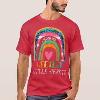 Teacher valentines day teacher rainbow sweetest h T-Shirt