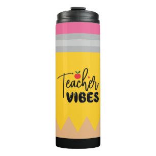Teacher vibes thermal tumbler