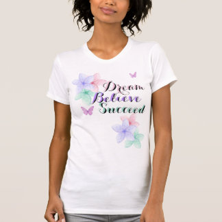 Teacher Watercolor Floral Butterfly Dream T-Shirt
