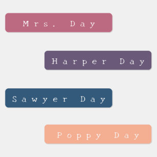 Teacher Waterproof Name Labels