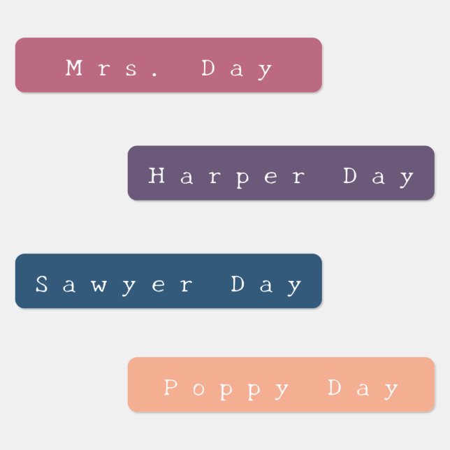 Teacher Waterproof Name Labels (Group)