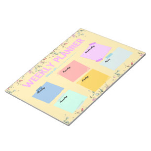 Teacher weekly planner back to school notepad