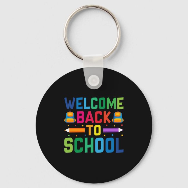 Teacher Welcome Back To School Keychain (Front)