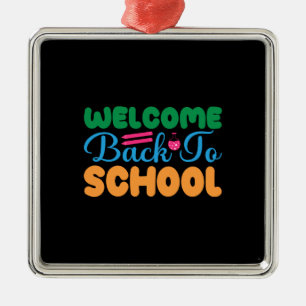 Teacher Welcome Back To School Metal Ornament