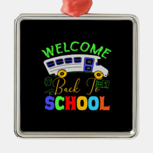 Teacher Welcome Back To School Metal Ornament