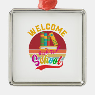 Teacher Welcome Back To School Metal Ornament