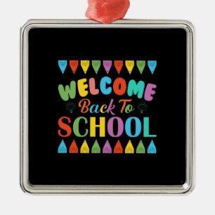 Teacher Welcome Back To School Metal Ornament