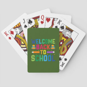 Teacher Welcome Back To School Poker Cards