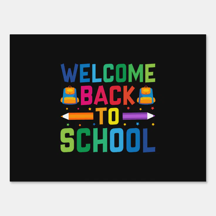 Teacher Welcome Back To School Sign | Zazzle