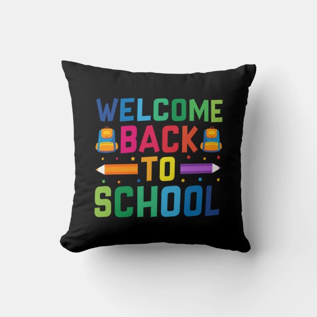 Teacher Welcome Back To School Throw Pillow (Front)