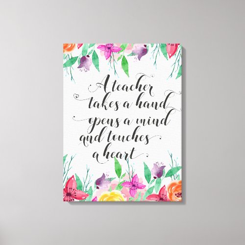 Teacher welcome sign Floral design Gift for her