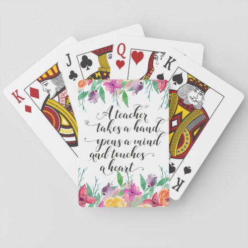 Teacher welcome sign Teacher back to school gift Playing Cards