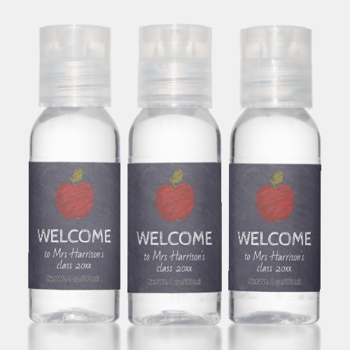 Teacher Welcome to Classroom School Chalkboard Hand Sanitizer