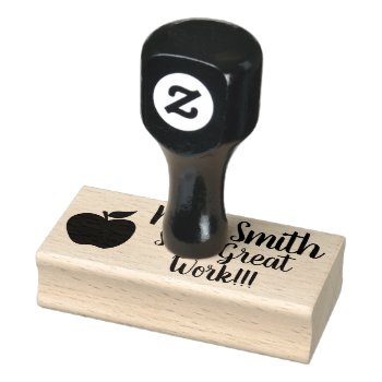 Teacher Well Done Spelling Homework Rubber Stamp by GenerationIns at Zazzle