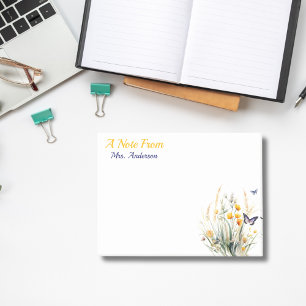 Teacher wildflowers custom teacher appreciation post-it notes