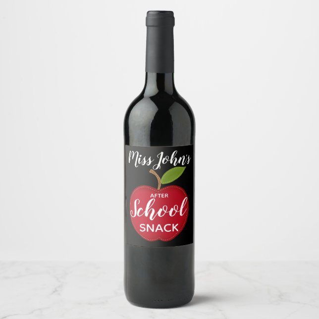 teacher wine After school snack Wine Label (Front)