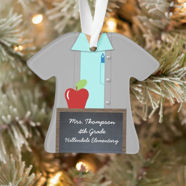 Teacher with Apple Profession Ornament (Tree)