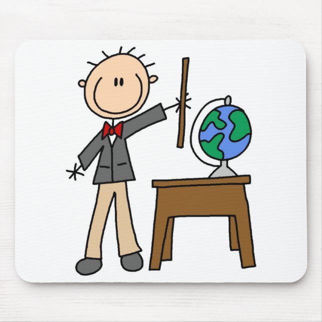 Teacher With Globe Mouse Pad (Front)