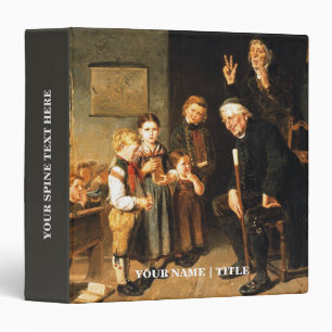 Teacher with students Painting. Fine Art  3 Ring Binder