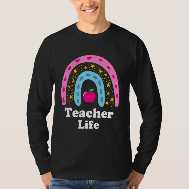 Teacher   Womenu2019s Teacher Life Graphic Tees Cu (Front)