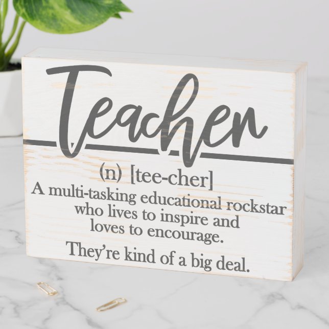 Teacher - wooden signs (In Situ Horizontal)