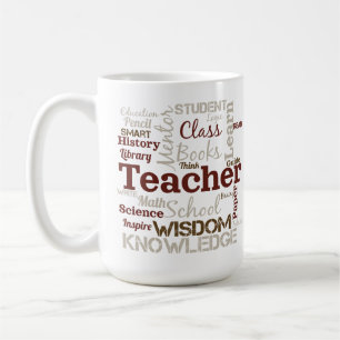 Teacher Word Cloud Coffee Mug