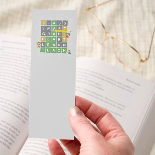 Teacher Word Puzzle Game Reading Monkeys Bookmarks