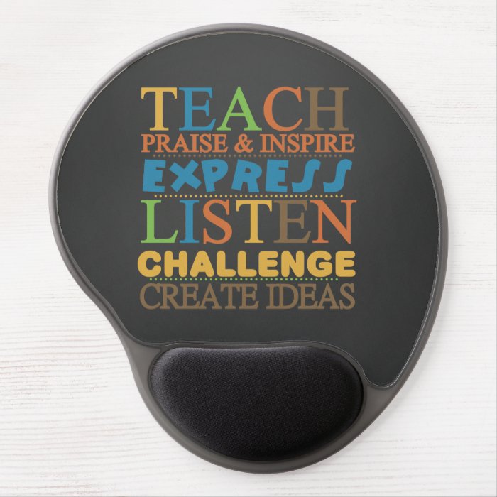 Teacher Words To Live By Mousepad Gel Mouse Mat