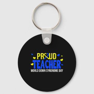 Teacher World Down Syndrome Awareness Day Gifts Keychain