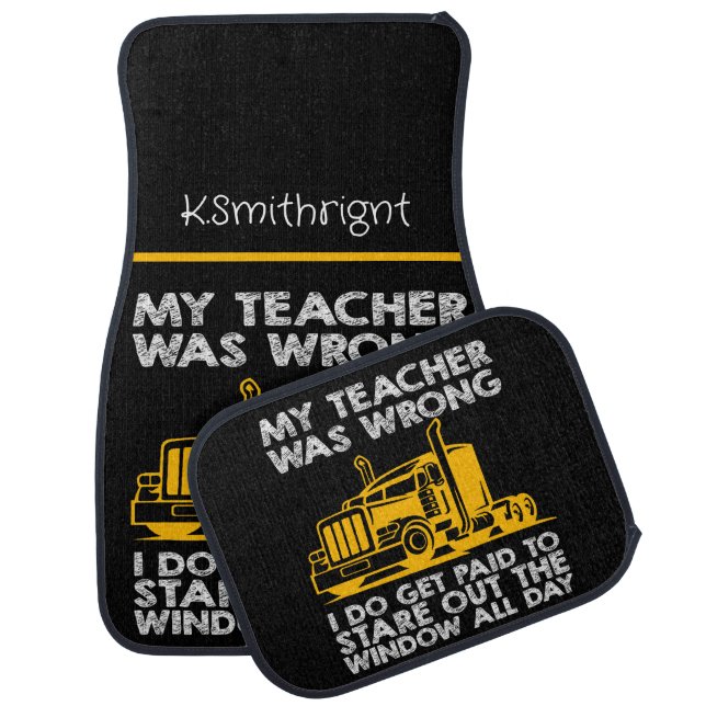 Teacher Wrong: Paid To Stare Window Car Floor Mat (Set)