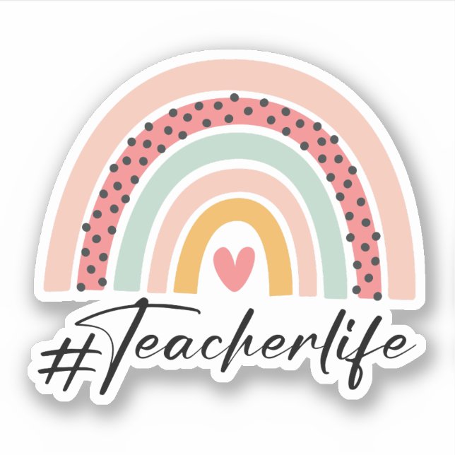 teacherlife teacher life- teacher sticker, Teacher Sticker (Front)