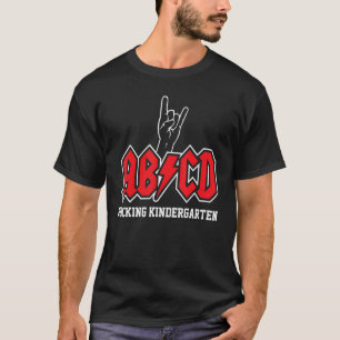 Teachers ABCD Rock Kindergarten Rocks Back To Scho T-Shirt