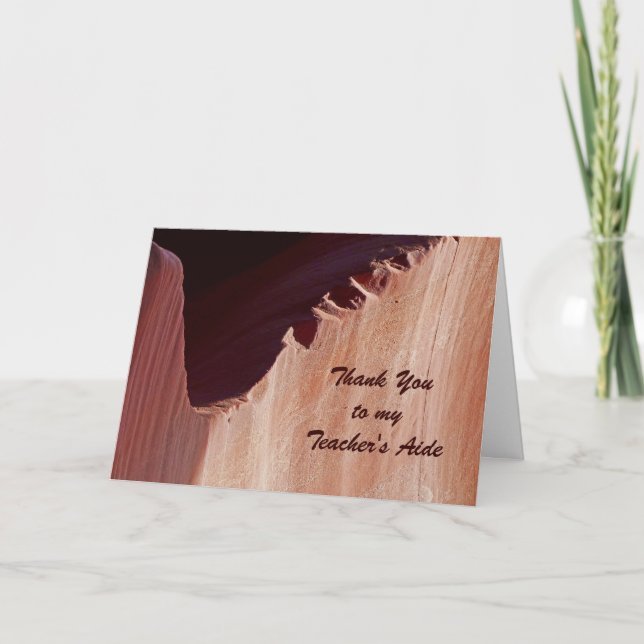 Teacher's Aide Canyon Crosscut Thank You Card (Front)
