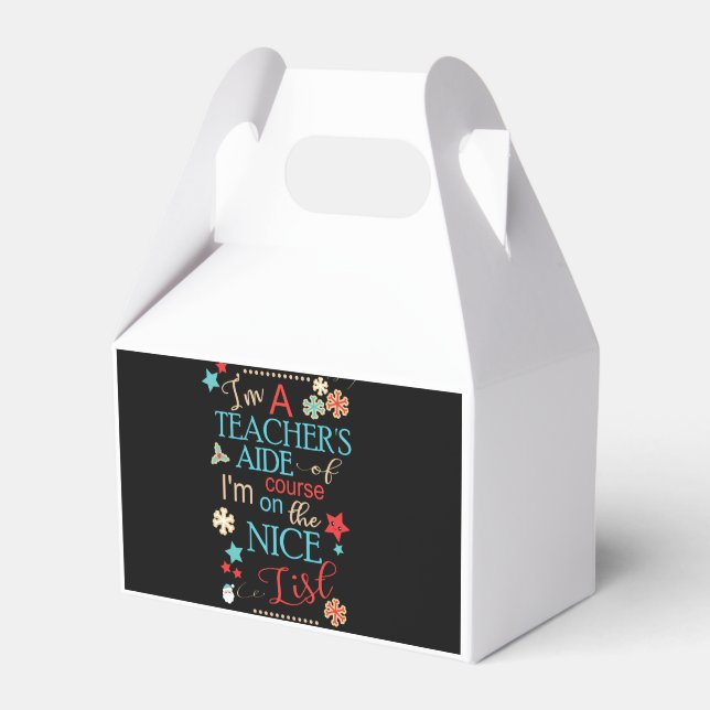 Teacher's Aide Funny Christmas Gift I'm A Favor Boxes (Front Side)