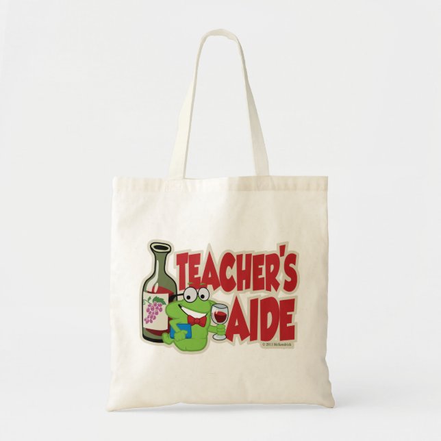 Teacher's Aide (Wine) Tote Bag (Front)