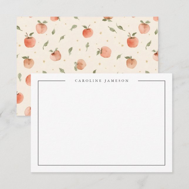 Teacher's Apple Back to School Educator Note Card (Front/Back)