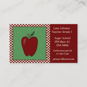 Teachers Apple Business Card