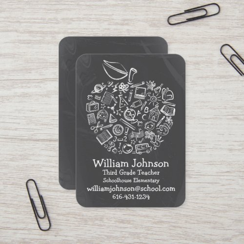 Teachers Apple Business Card