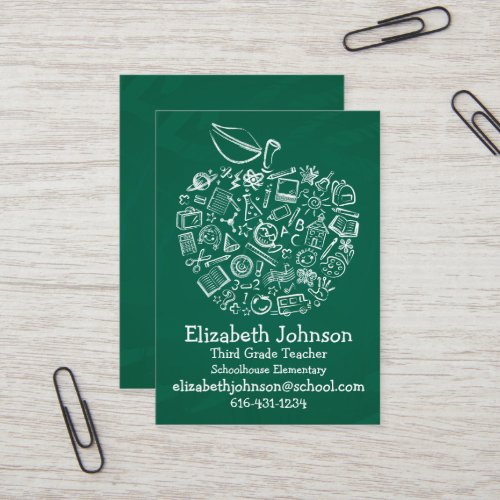 Teachers Apple Business Card