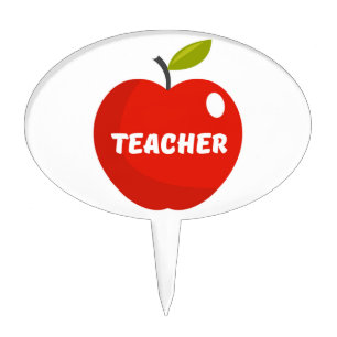 Teachers Apple Cake Topper