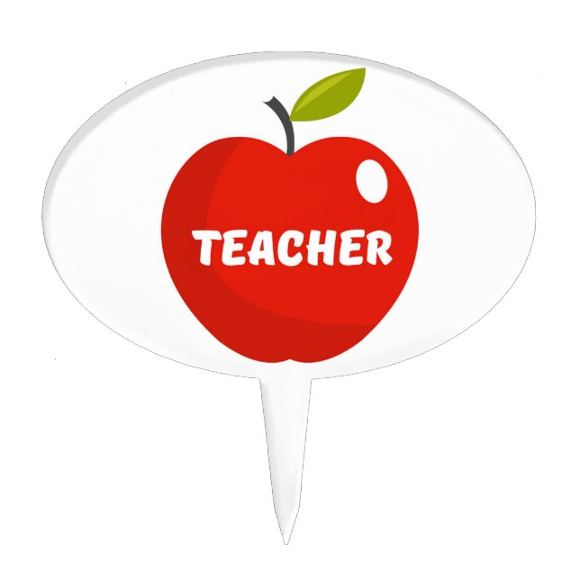 Teachers Apple Cake Topper (Front)