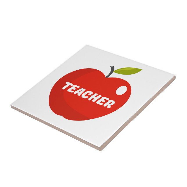 Teachers Apple Ceramic Tile (Side)