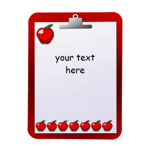 Teachers Apple Clipboard Custom 3x4 Magnet