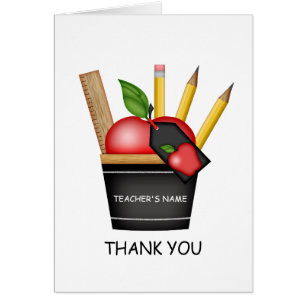 Teacher's Apple Cupcake Card
