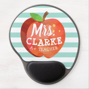Teacher's Apple Custom Name Gel Mouse Pad