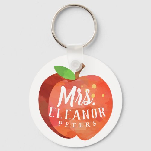 Teachers Apple Custom Name Keychain