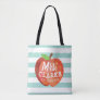 Teacher's Apple | Custom Name Tote Bag