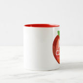 Teacher's Apple | Custom Name Two-Tone Coffee Mug (Center)