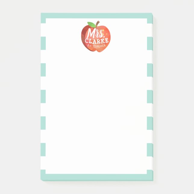 Teacher's Apple | Customized Name Post-it Notes (Front)