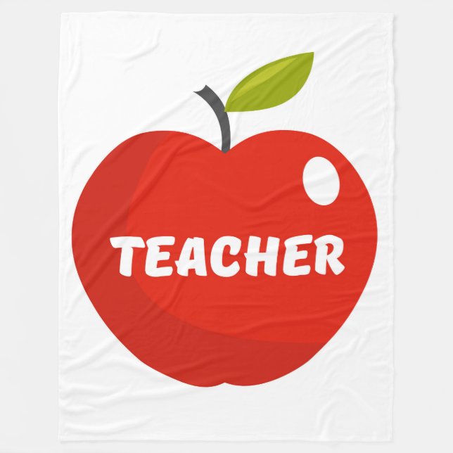 Teachers Apple gift Fleece Blanket (Front)